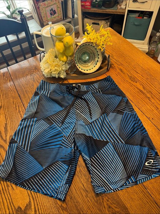 Oakley Other - Like new Oakley Fathom Geometric Striped Board Shorts - Size 33